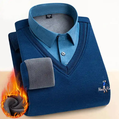 Pull chaud à manches longues pour hommes