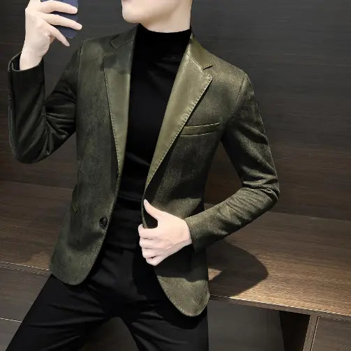 Veste de Costume Homme en Velours Côtelé