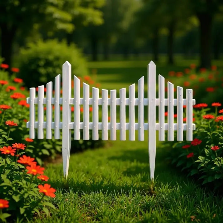 Pack 10 Barrières de Jardin Blanches Modulables