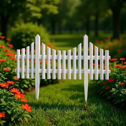 Pack 10 Barrières de Jardin Blanches Modulables