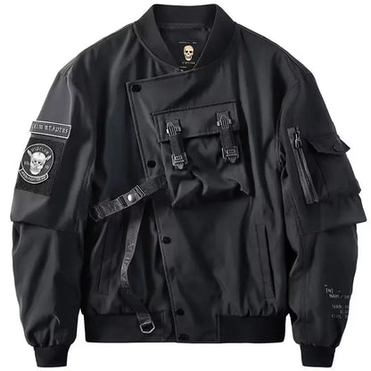 Veste Décontractée Noire à Boutons