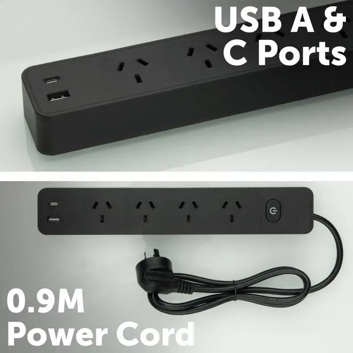 Multiprise 4 Prises avec Ports USB A&C