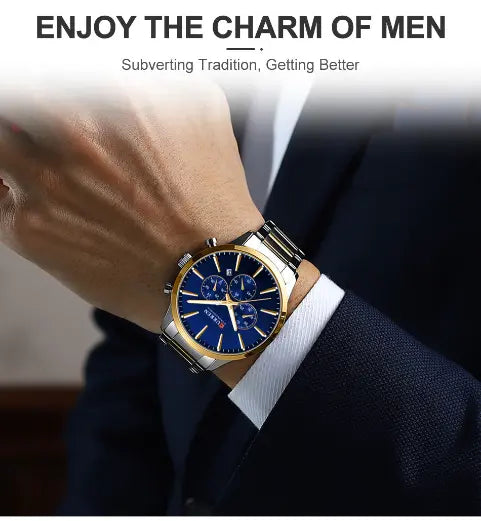 Montre-bracelet étanche pour homme à Quartz
