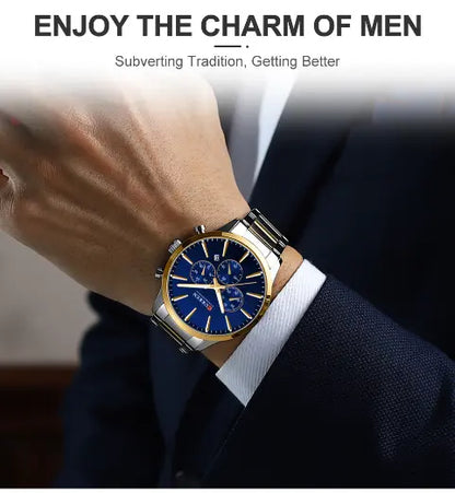 Montre-bracelet étanche pour homme à Quartz