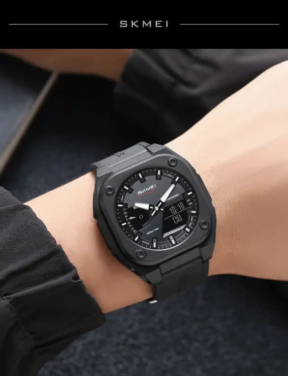 Montre numérique pour hommes avec écran LED