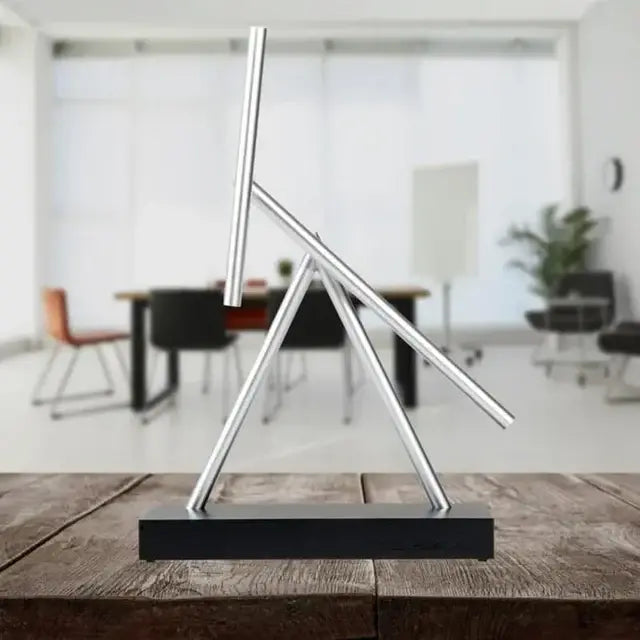 Sculpture Cinétique de Bureau en Aluminium