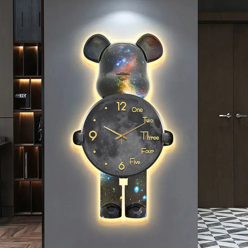 Horloge Murale Moderne avec Éclairage