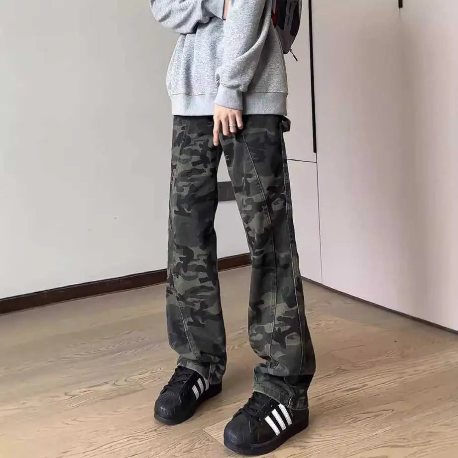 Pantalon Décontracté à Jambes Droites