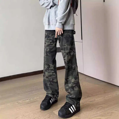 Pantalon Décontracté à Jambes Droites