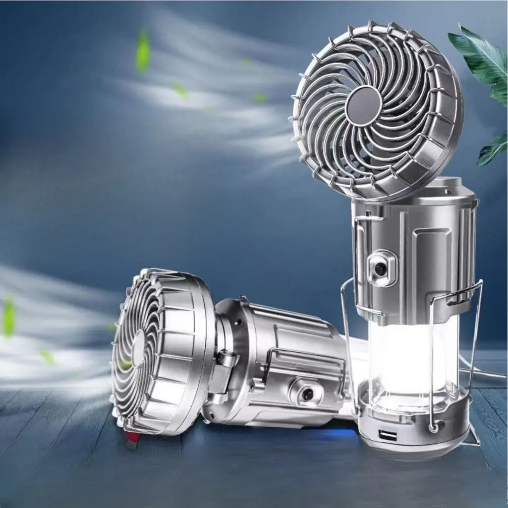 Lampe Solaire Portable avec Ventilateur