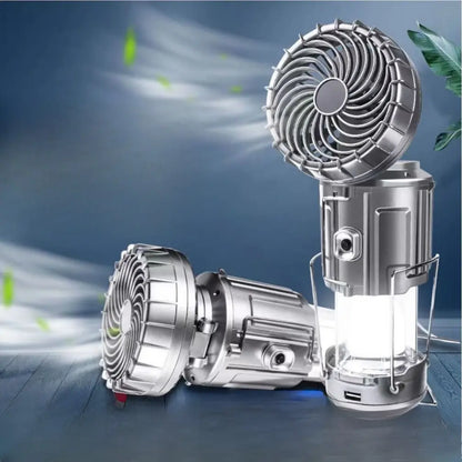 Lampe Solaire Portable avec Ventilateur