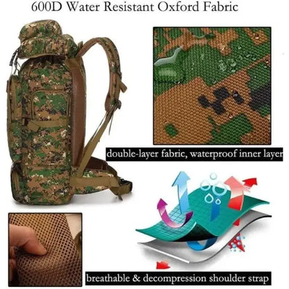 Sac à Dos Tactique Étanche 80L