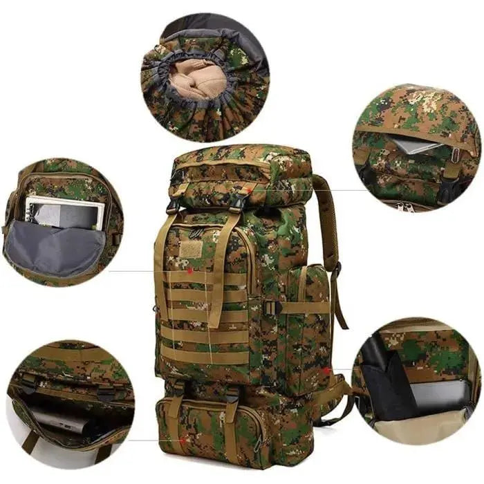 Sac à Dos Tactique Étanche 80L