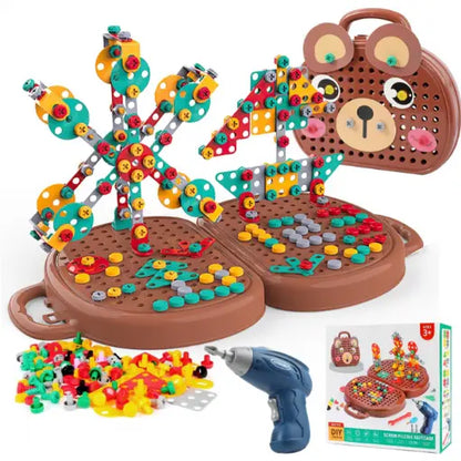 Set de Construction Éducatif avec Perceuse