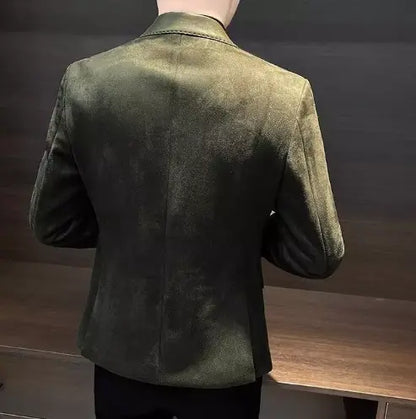 Veste de Costume Homme en Velours Côtelé