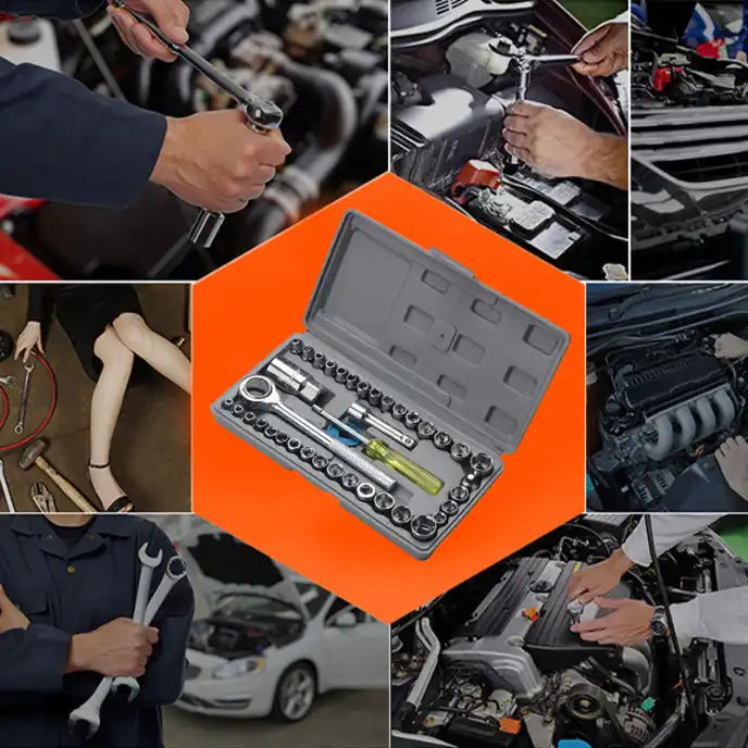 Kit de 40 Outils de Mécanicien Automobile et Moto