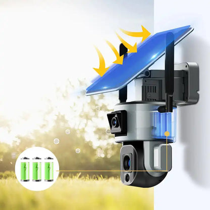 Caméra Solaire 4K avec Zoom Motorisé 10x