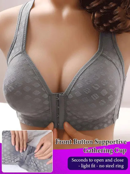 Soutien-Gorge Sans Fil 3/4 à Boutons Devant