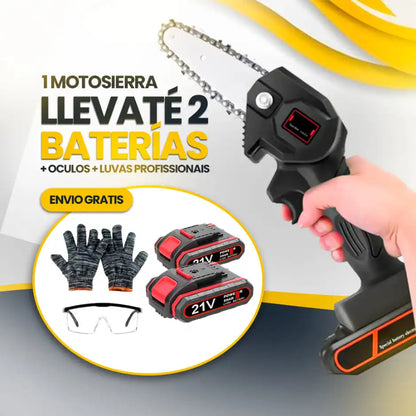 Scie à Chaîne Portative MegaForce avec 2 Batteries